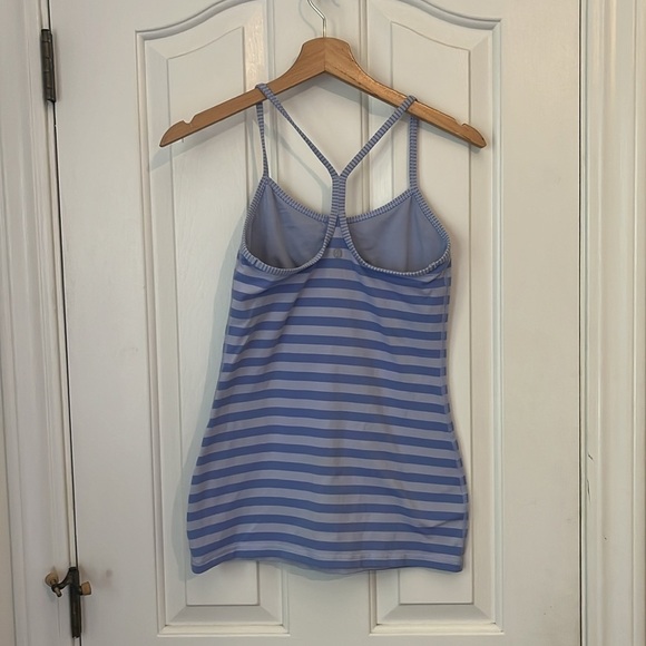 Lululemon | Power Y Tank Luon Apex Stripe Lavender Dusk Size 6 Yoga Gym Workout - Picture 9 of 13